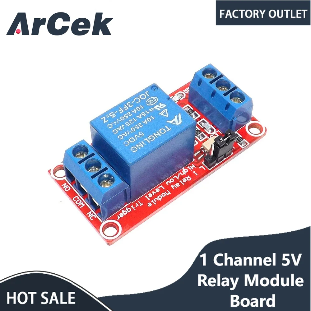 One 1 Channel 5V Relay Module Board Shield with Optocoupler Support High and Low Level Trigger