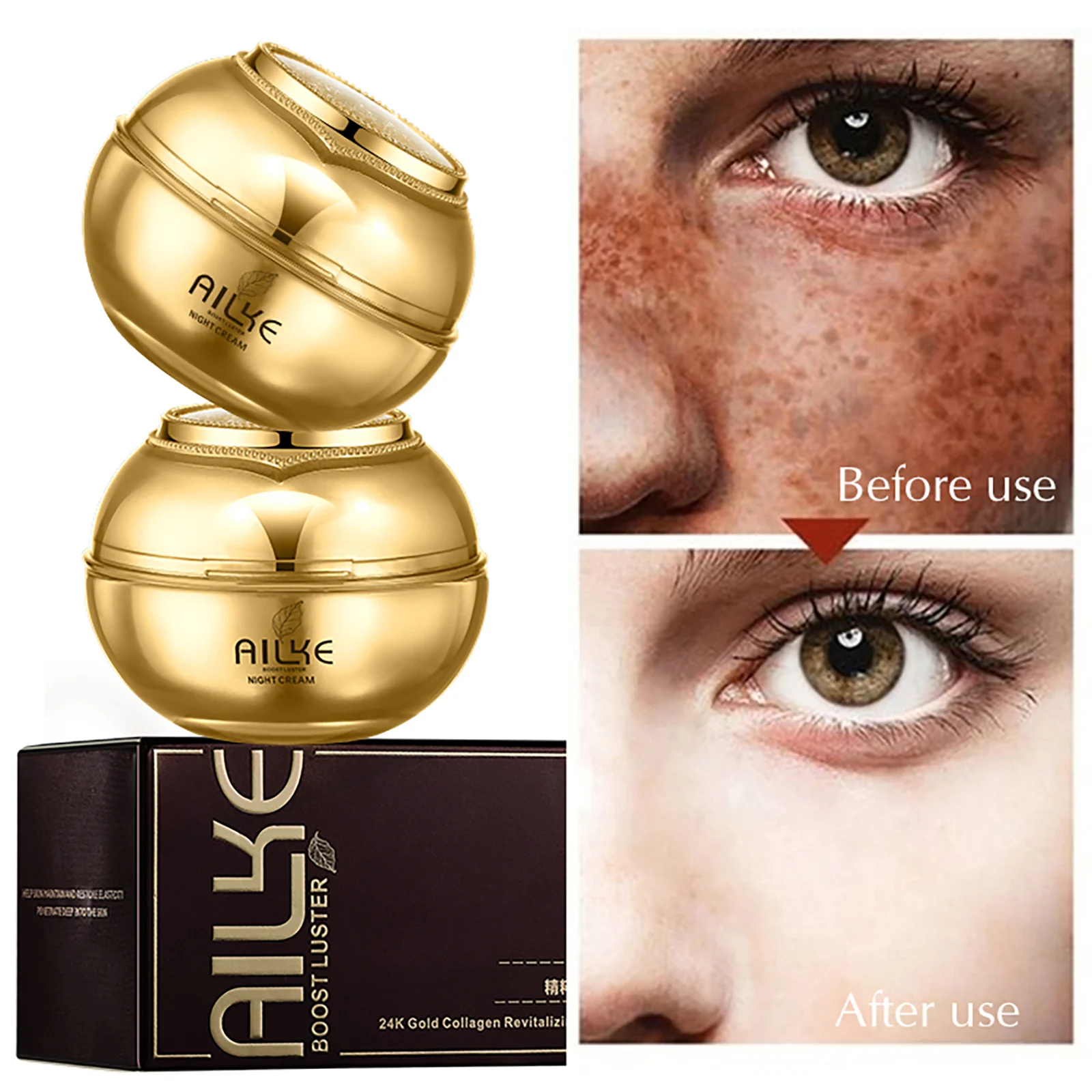 

AILKE Отбеливающий и удаляющий темные пятна крем для лица с коллагеном, против веснушек, морщин, увлажняющий, для всех типов кожи