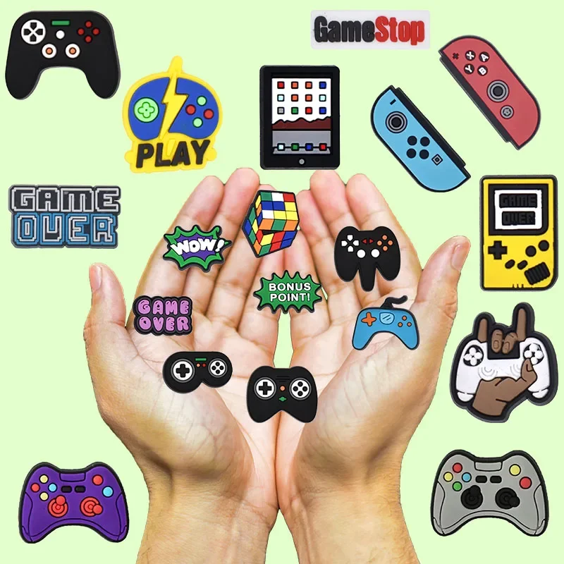 Shoe Charms for Crocs Accessories  video game Shoes Charm for Croc Decorations Pins Men Accessory Jeans Woman Clogs Clips Badges