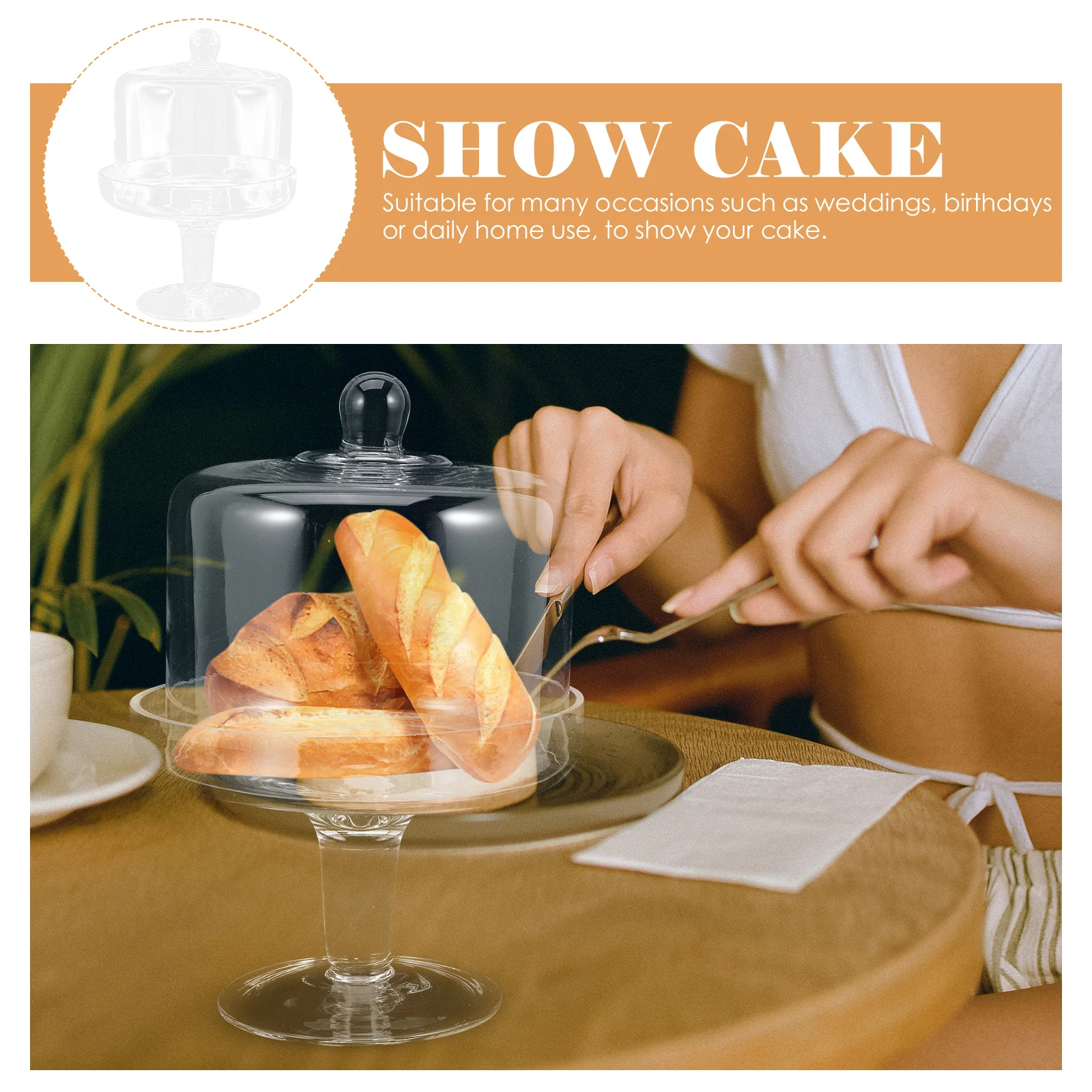 

Glass Candy Jar Wedding Party Decoration Cake Tray Fruit Display Stand Large Capacity Serving Dishes Dessert Plate Snack