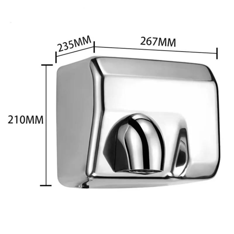 مجفف الأيدي SUS عالي السرعة بالأشعة تحت الحمراء، أوتوماتيكي غير متصل للفنادق، معتمد من CE، OEM فردي #2