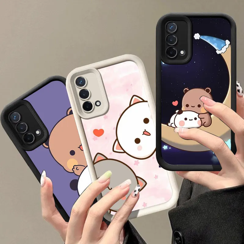 Cute BUBU  DUDU Phone Case For OPPO A3 Reno 10 11 12 Pro 11F 12F A58 A78 4G A98 A3X 5G A15 A16 A17 A38 A53 A57 A60 A92