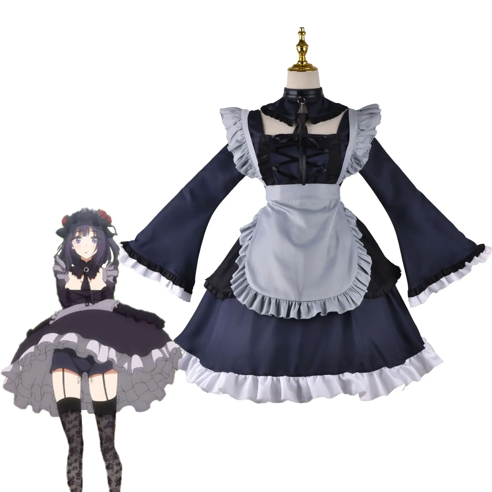

Anime Maid Suit Kuroe Shizuku Kitagawa Marin Cosplay Costume Uniform Girls Dress Clothes My Dress-Up Halloween Disguise Costume