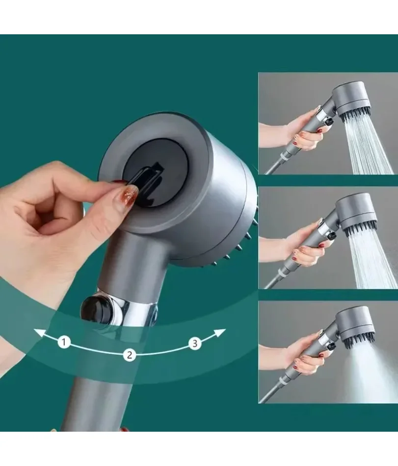 Shower for Bathroom Accessories Three Level Adjustment Showerhead Pressurization Head Massage Knobs Filter Set Showers Parts