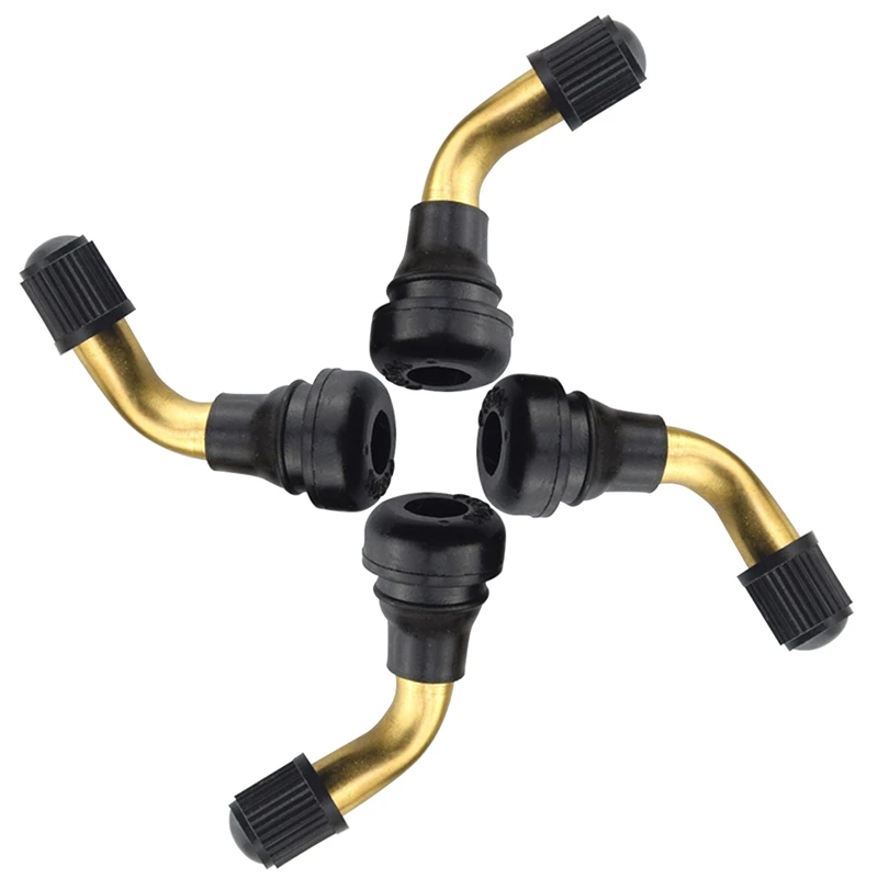 8Pcs Tyre Valves Stem Right Angle Snap-In Rubber 90 Degree Brass For Electric Scooter And Xiaomi M365 Electric Scooter