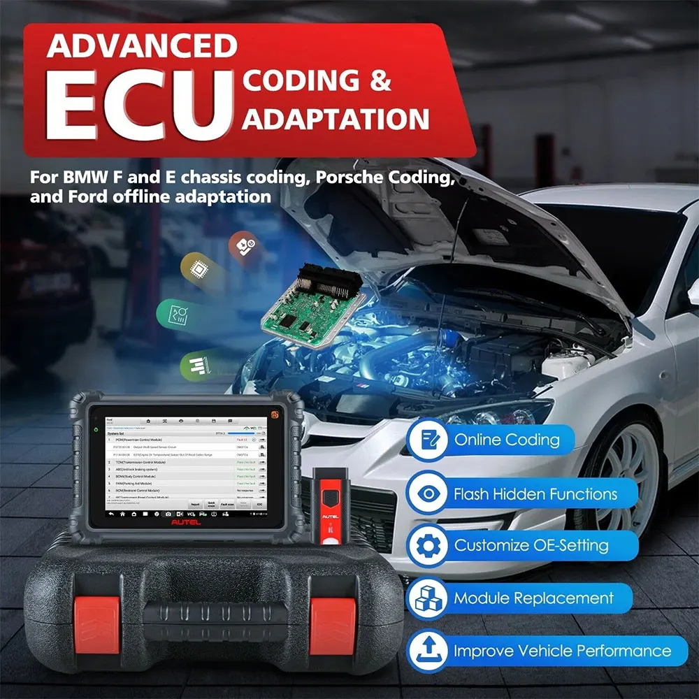 Car Diagnosis Autel Scanner MaxiCOM MK906PRO TS Complete TPMS Car Bidirectional with ECU Coding Tool Upgrade MS906BT/MS906TS