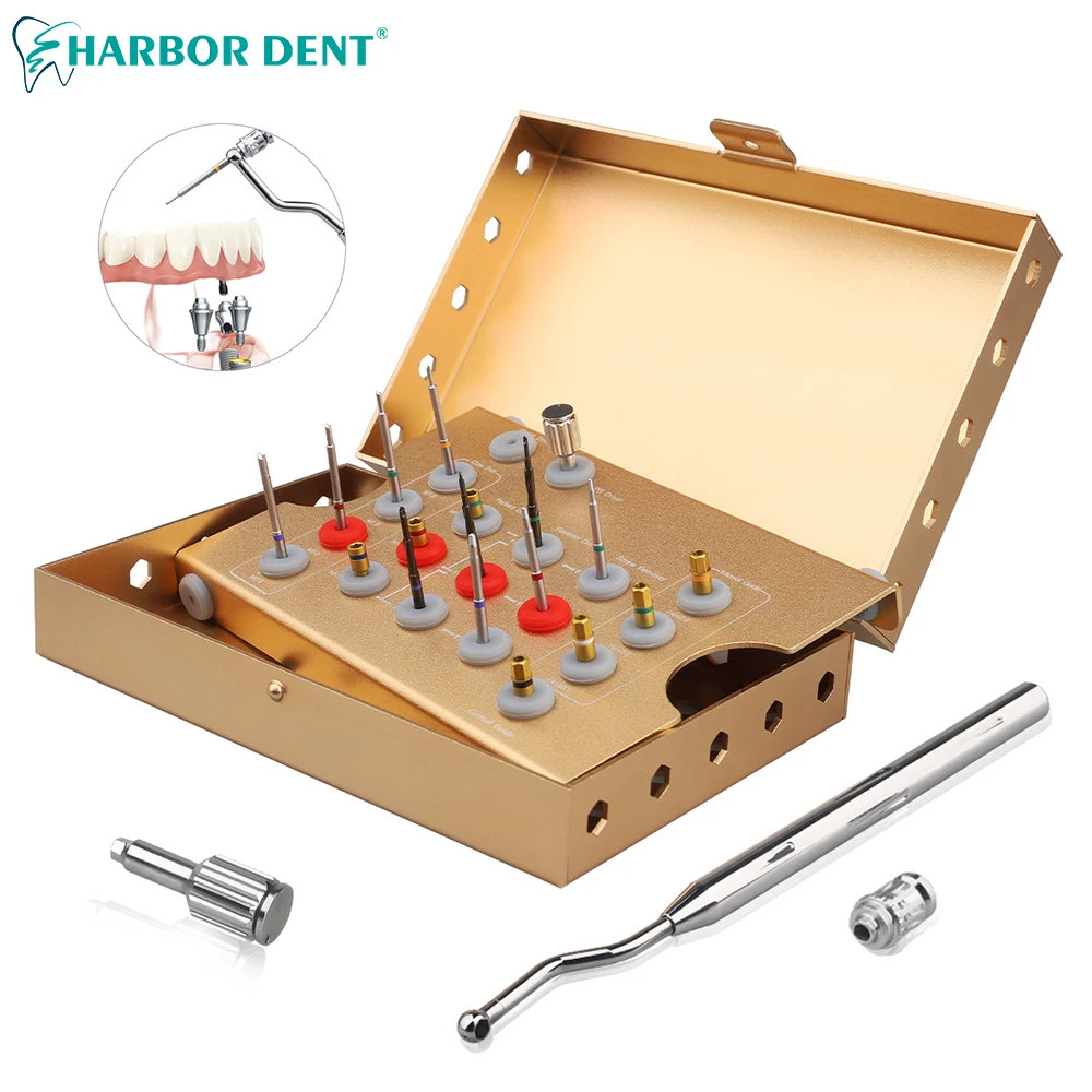 Dental Implant Removal Kit Damaged Screw Extractor Set Remover Drill Driver Universal Implant Prosthetic Kits Dental Tools