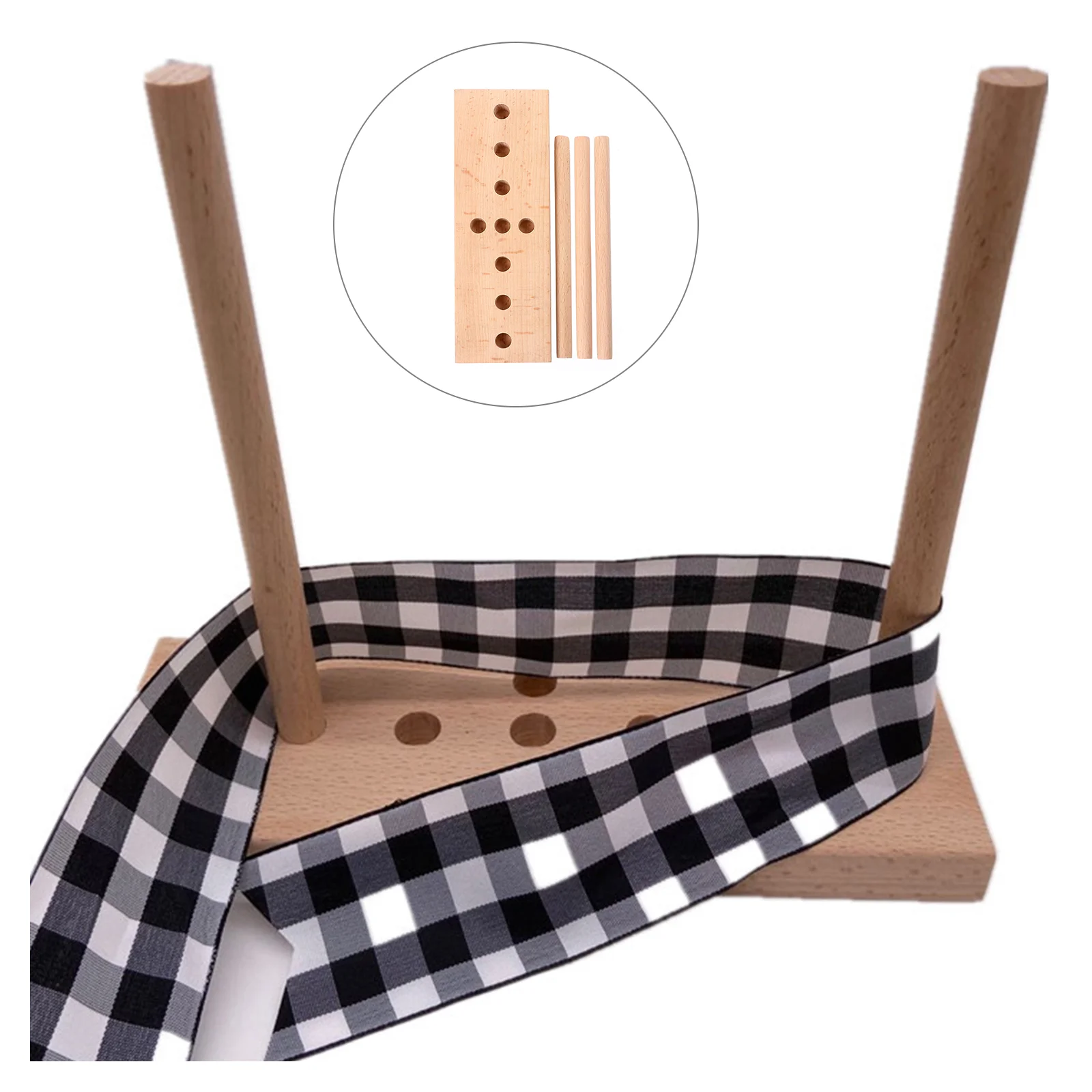 Adjustable Pegs Wooden Bow Maker Butterfly Knot Fixing Device Diy Crafting Tool Holiday Wreaths Decorations Sewing Accessory