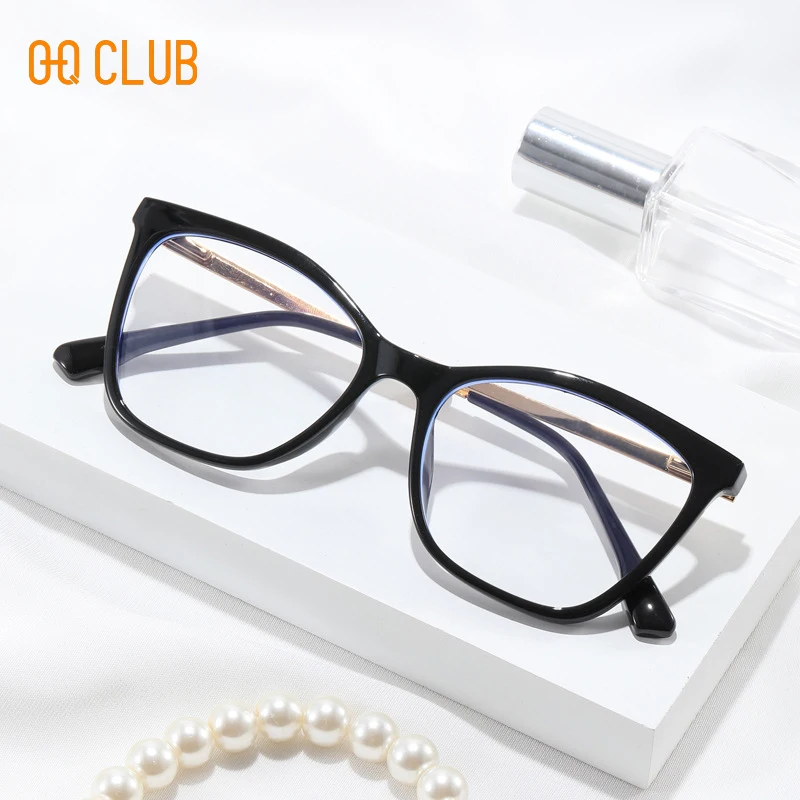 O-Q CLUB Woman Glasses in Trend Lunette De Lecture Femme Optical Lenses to Read Sunglasses for Men Women\'s Eyeglass Frame Grade