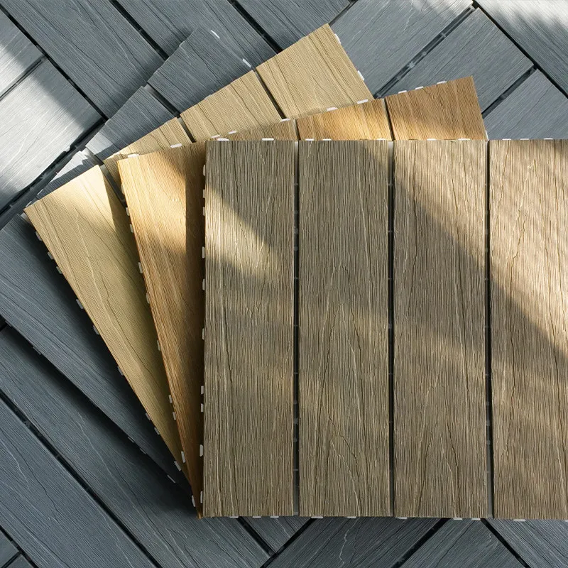 WPC Wood Plastic Composite Flooring Outdoor Deck Patio Garden DIY Anti-Corrosion Interlocking Deck Tiles