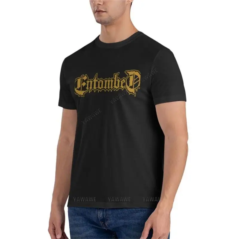 Men T-shirt Entombed Band For Fans Active T-Shirt summer top man clothes Cotton t shirts man