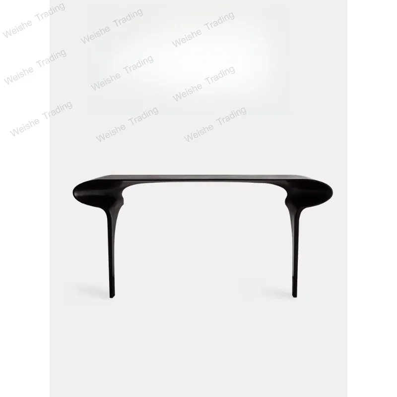 

Designer art entrance table against the wall, all-solid wood entrance extremely narrow black for table end viewing platform