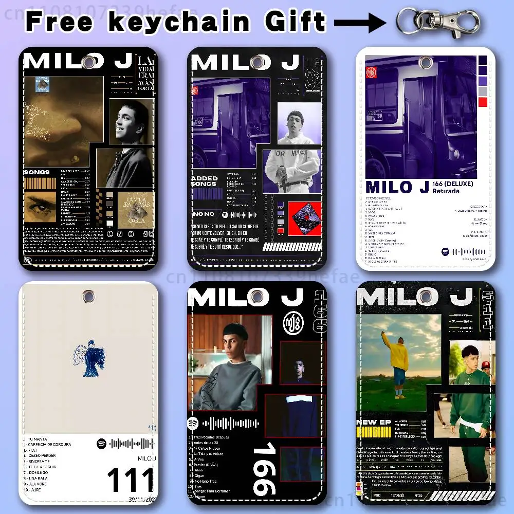 

M-Milo J Singer Album Holder Keychain For Bank Business Work Card Holder Student Card Protective Case Bus Card