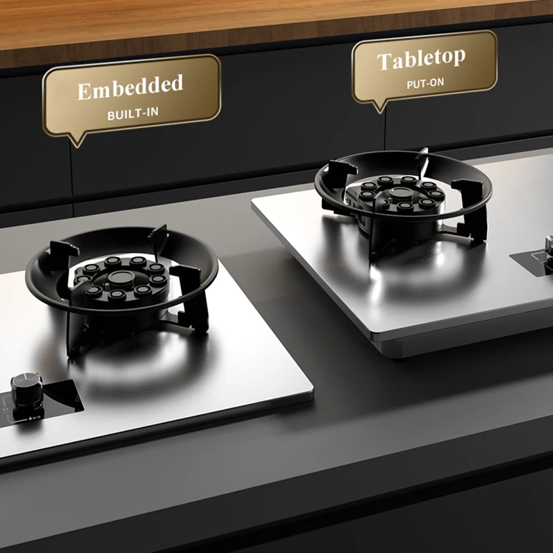 เตาแก๊สขายส่งราคา High Power 2 burner แบตเตอรี่สแตนเลสสมาร์ทหม้อหุงข้าวจีน burner เตาแก๊สสําหรับ Home