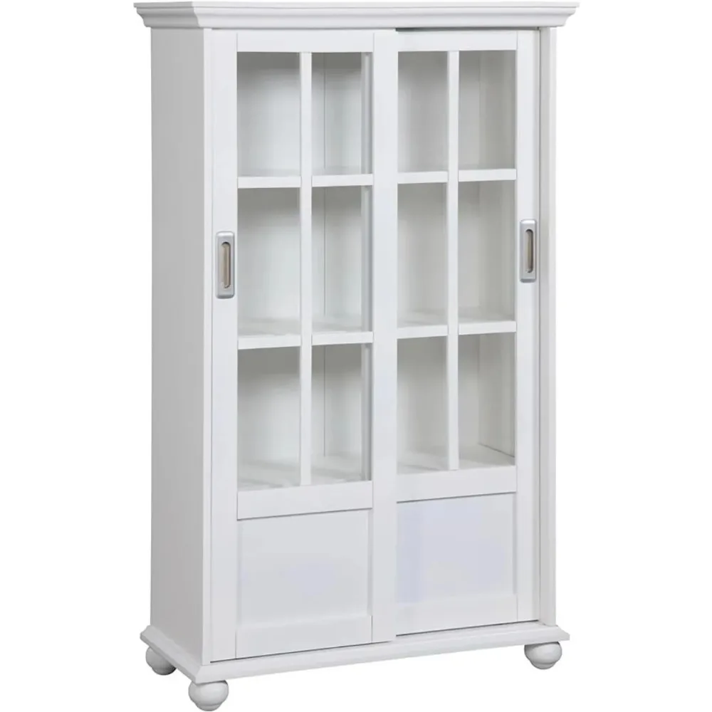 

Aaron Lane Bookcase with Sliding Glass Doors White bookshelves bookshelf furniture kid bookshelf