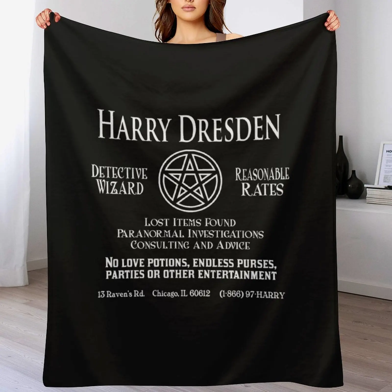 Harry Dresden Wizard Detective 2246 Throw Blanket Thermals For Travel Personalized Gift Camping Blankets