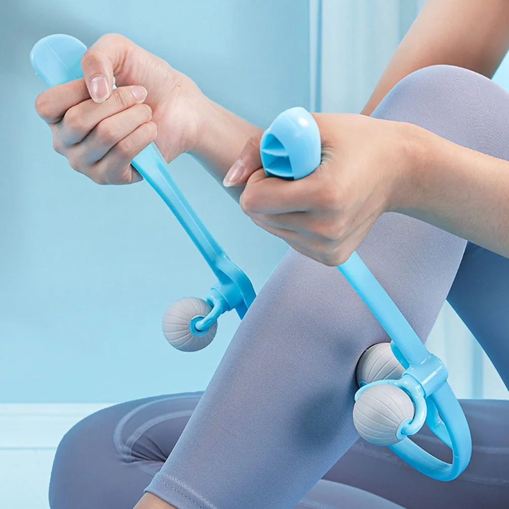 

Sky-Blue Cervical Vertebra Massager Pressure Point Roller Professional Neck Massage Tool Relieve Muscle Tension Increase Blood