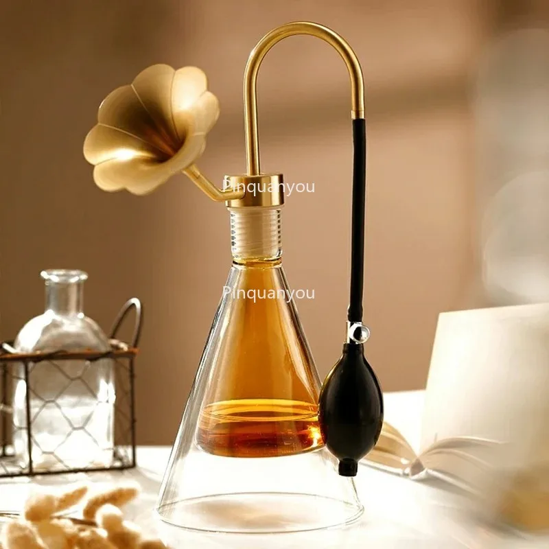 

New Arrival Ora Brass fragrance smelling bottle Coffee Bean Wine Tea Perfume Bottle For Exhibition Display