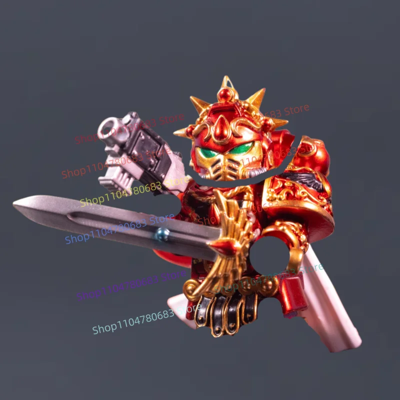 

MOC Red Armor Warrior, мини-фигурка, строительный блок, сборная модель, аниме, персонаж мультфильма, декоративная игрушка, подарок, коллекционная