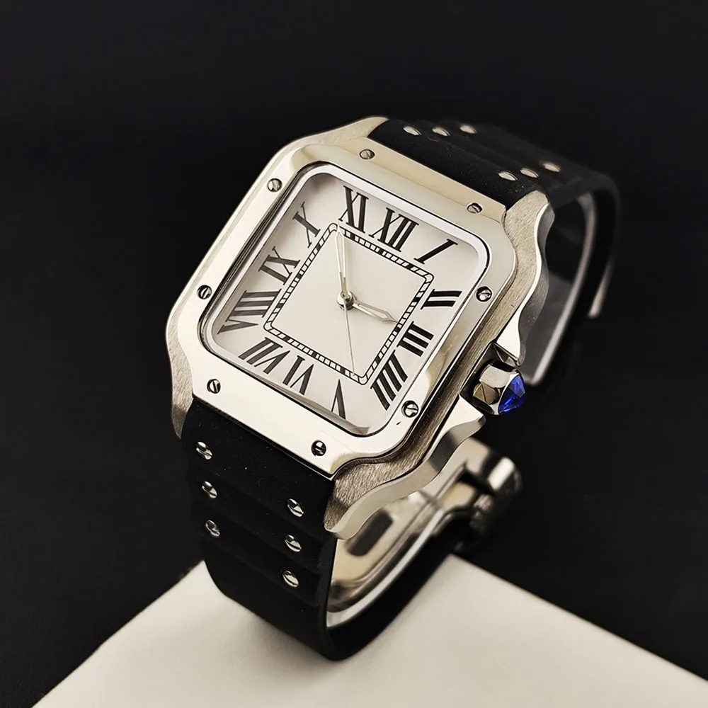 Fashion Classic NH35 Watch Rubber Strap Men's Watch 38mm Automatic Watch Customized Logo Suitable for NH35 Movement Watch