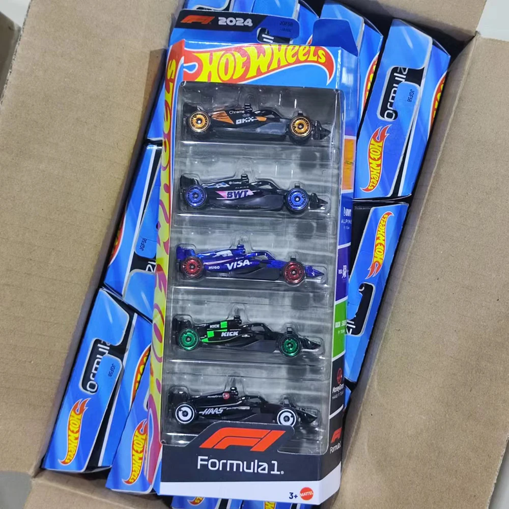 オリジナル-ホットウィール-フォーミュラ1-5個パック-マクラーレン-アルピーヌ-レッドブル-キック-サウバー-ハース-f1チーム-1-64-ダイキャスト-コレクタブルカー-おもちゃ