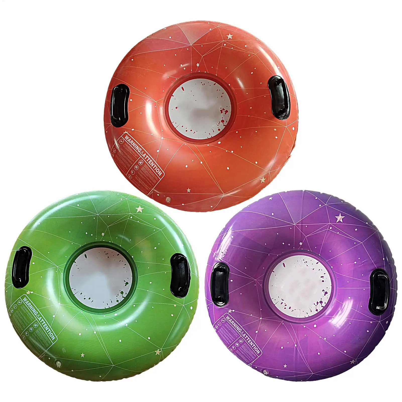 Надувное лыжное кольцо, лыжная трубка из ПВХ, утолщенная снежная трубка, зимняя снежная трубка с ручкой, прочная доска для снежных саней