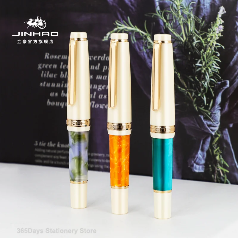 Jinhao 82 Mini Cute Short Portable Pocket Fountain Pen Students Acrylic/Plastic Calligraphy Practice Writing Business Pen Gift
