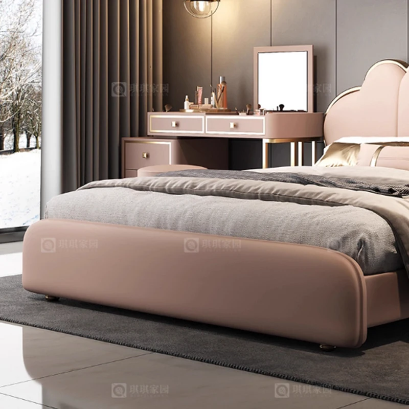 تصميم النوم سرير تدليك غرفة نوم مزدوجة فاخرة سرير كلب بشري أوروبي بسيط الأميرة Letto Matrimoniale أثاث الفندق