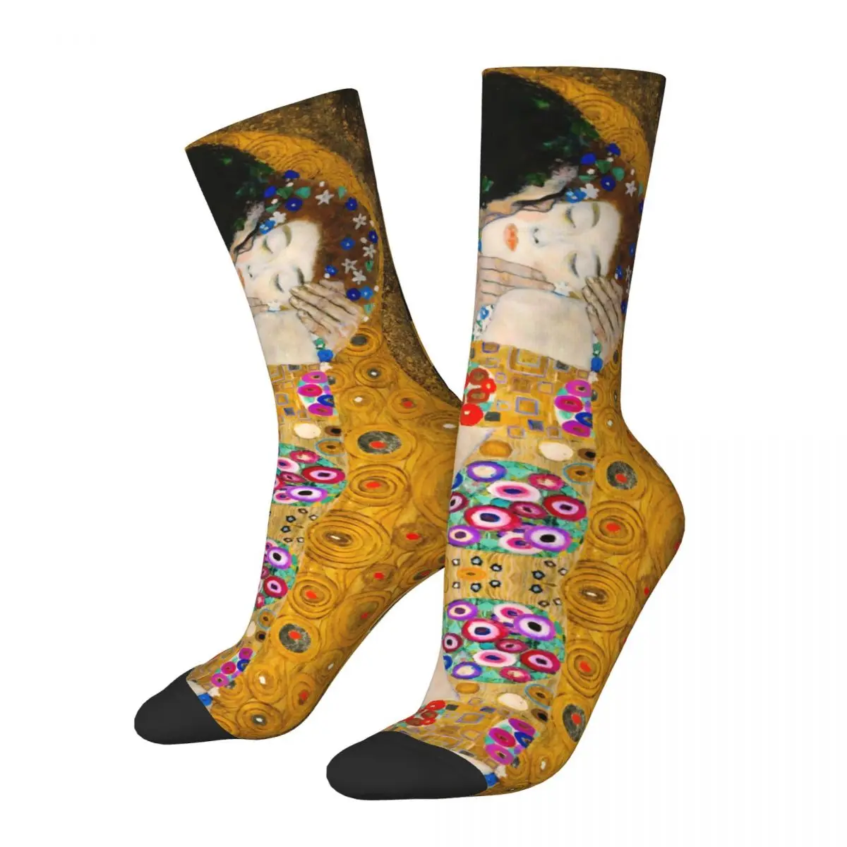 Hip Hop Retro The Kiss 1908 Crazy Men's compression Socks Unisex Gustav Klimt Street Style Pattern Printed Funny Crew Sock