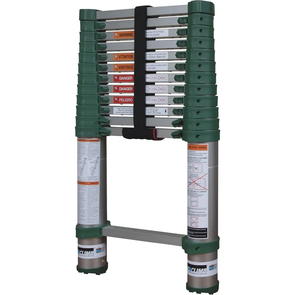 green telescoping 780p+ ladder with pro series extend and climb features