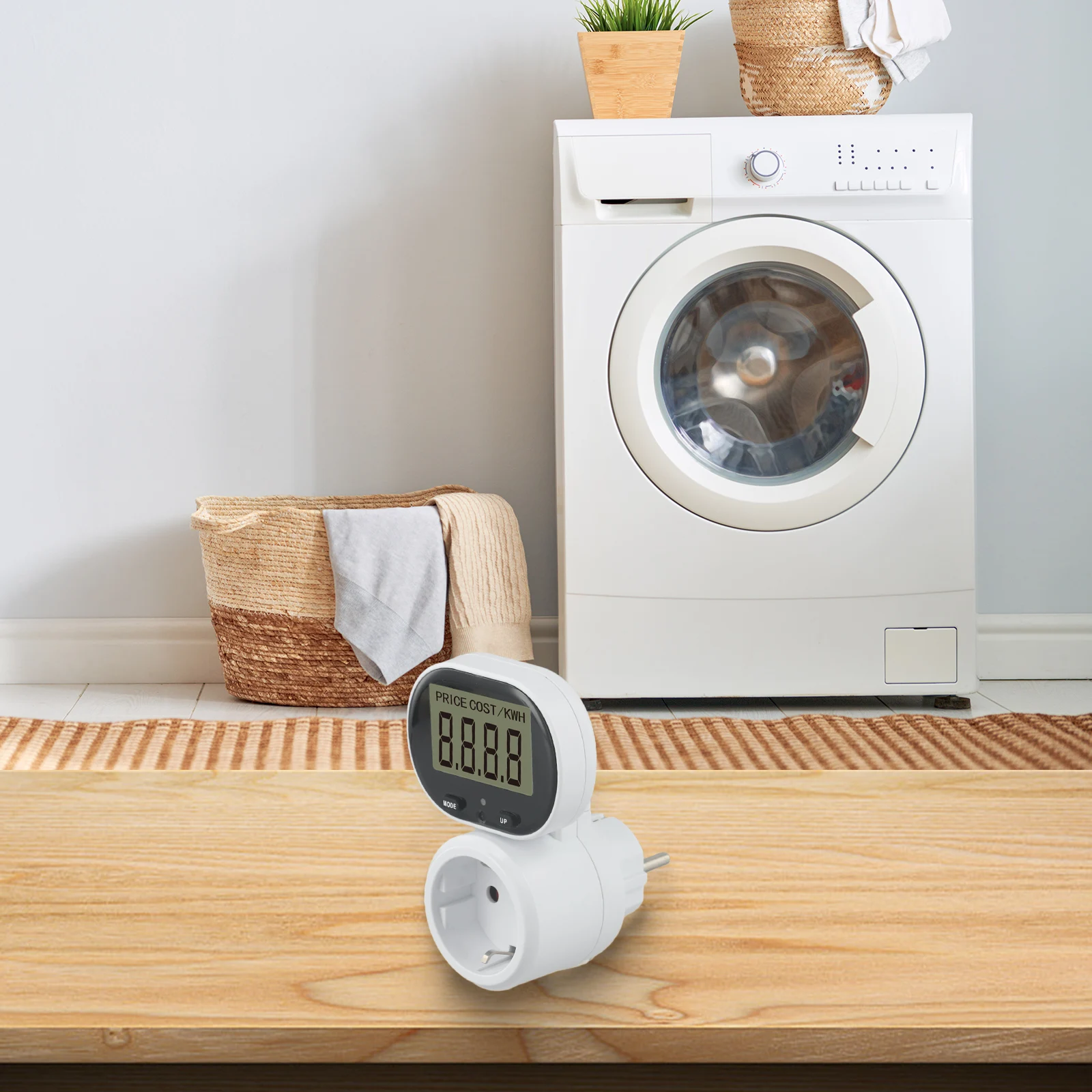 

Монитор использования электроэнергии, измерительная розетка 220-240 В, диапазон напряжения, удобный для пожилых людей, огнестойкий ABS + ПК