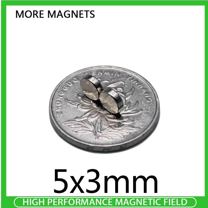 

10/20/50/100/200/500pcs 5x3mm Small Round Powerful Magnet Sheet Neodymium Magnet Permanent NdFeB Strong Magnets