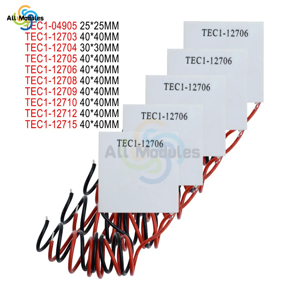 TEC1-12703 TEC1-12704 TEC1-12705 TEC1-12706 TEC1-12710 TEC1-127015 Heat Sink Thermoelectric Cooler Cooling Pad Peltier Plate