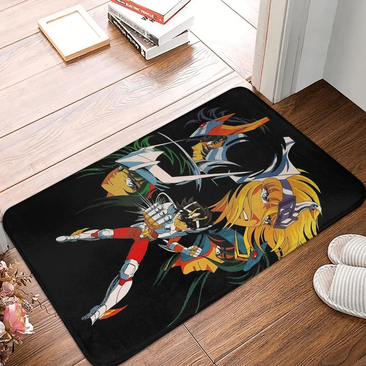 Knights Of The Zodiac Saint Seiya Anime Doormat Kitchen Entrance Home Floor Mat Non-slip Carpet Rug for Bathroom Footpad Mats