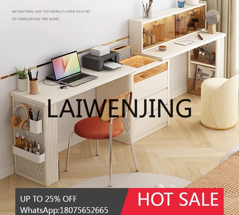 Modern Minimalist Double Bedroom Writing Computer Desk with Contraction Band Drawers Study Table Lockers