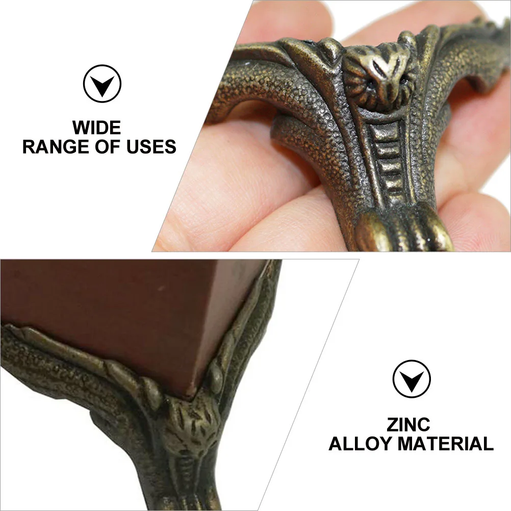

12Pcs Furniture Zinc Alloy Decorative Legs Support Feet Sofa Replacement Fixing Legs for Jewelry Boxes Wooden Boxes Alloy
