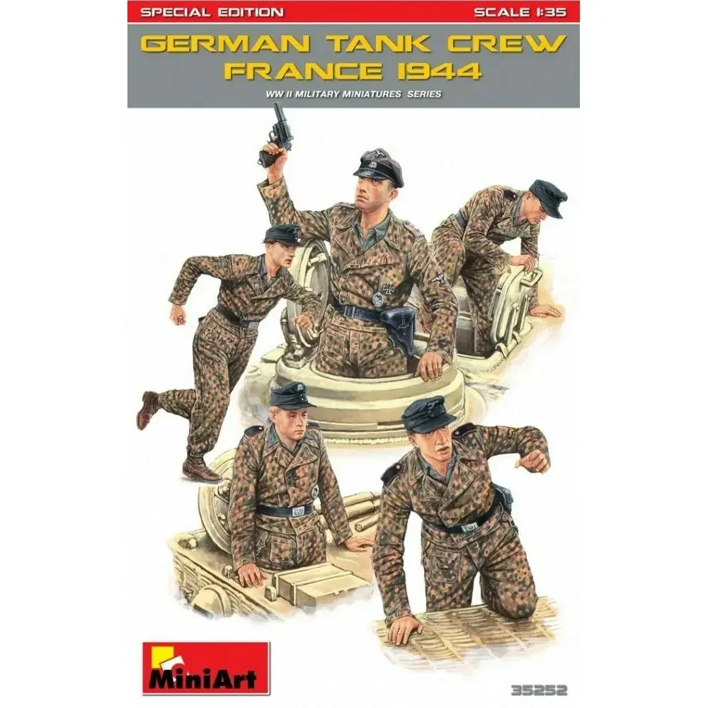 MiniArt 35252 1/35 German Tank Crew (France 1944). Special Edition - Assemble  Scale Model Kit