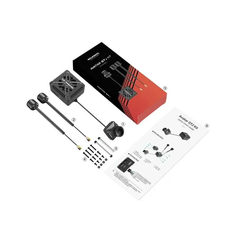 

Комплект Walksnail Avatar GT2 HD FPV, интегрированная конструкция, ночное видение, идеально подходит для самолетов и квадрокоптеров.