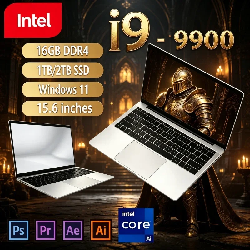 120Hz FHD IPS 15.6" Premium Laptop 2026 Hot i9‑9900 Smooth High Refresh 16/32GB RAM 2TB SSD Win11 Large Storage Office Notebook