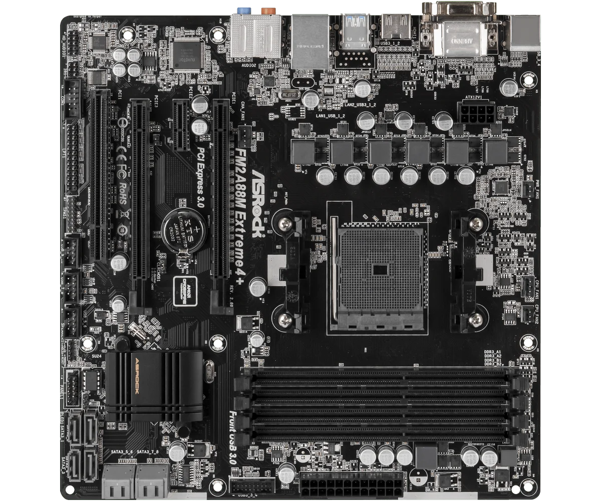 Asrock-اللوحة الأم fm2a88m extreme4 + r2.0 ، مقبس fm2 fm2 + amd a88x a88 dddr3 64gb pci-e rosata iii usb micro atx