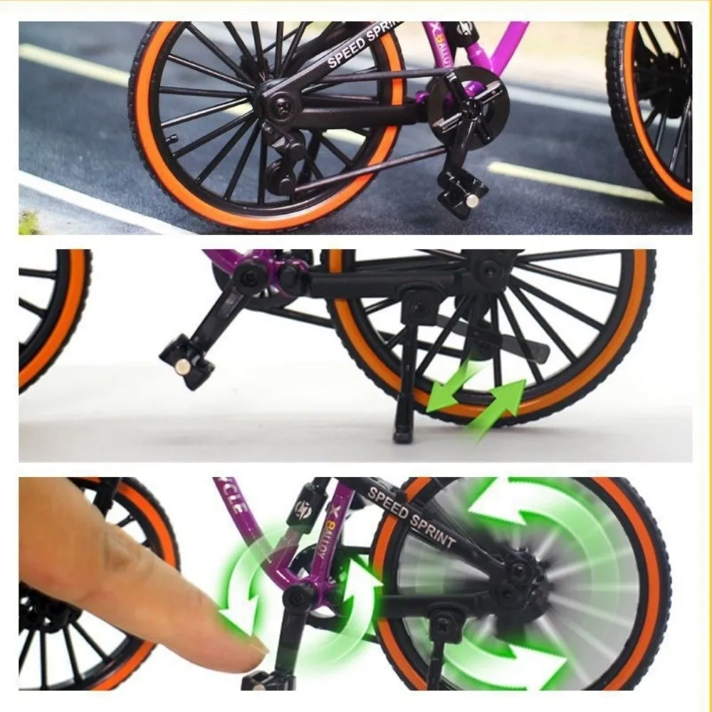 Simulation Alloy Mini Bicycle Model Mini Colorful Simulation Metal Bicycle Collection Mountain Racing Bike Gifts