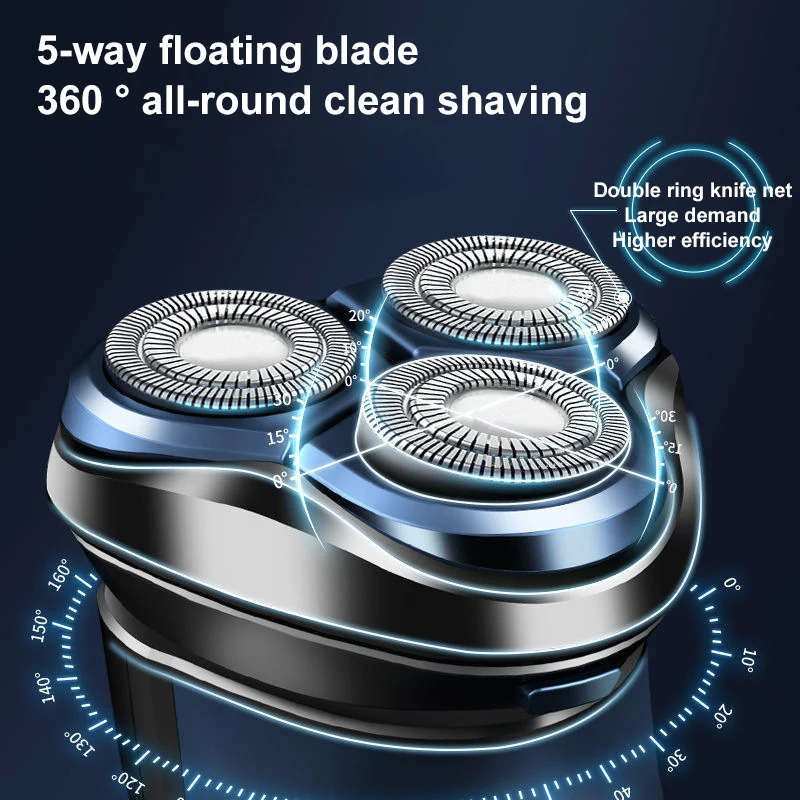 الكهربائية 8D العائمة شفرة ماكينة حلاقة دوارة USB شحن سريع Ipx-7 مقاوم للماء منخفضة الضوضاء المحمولة للسفر المنزل 2025 جديد