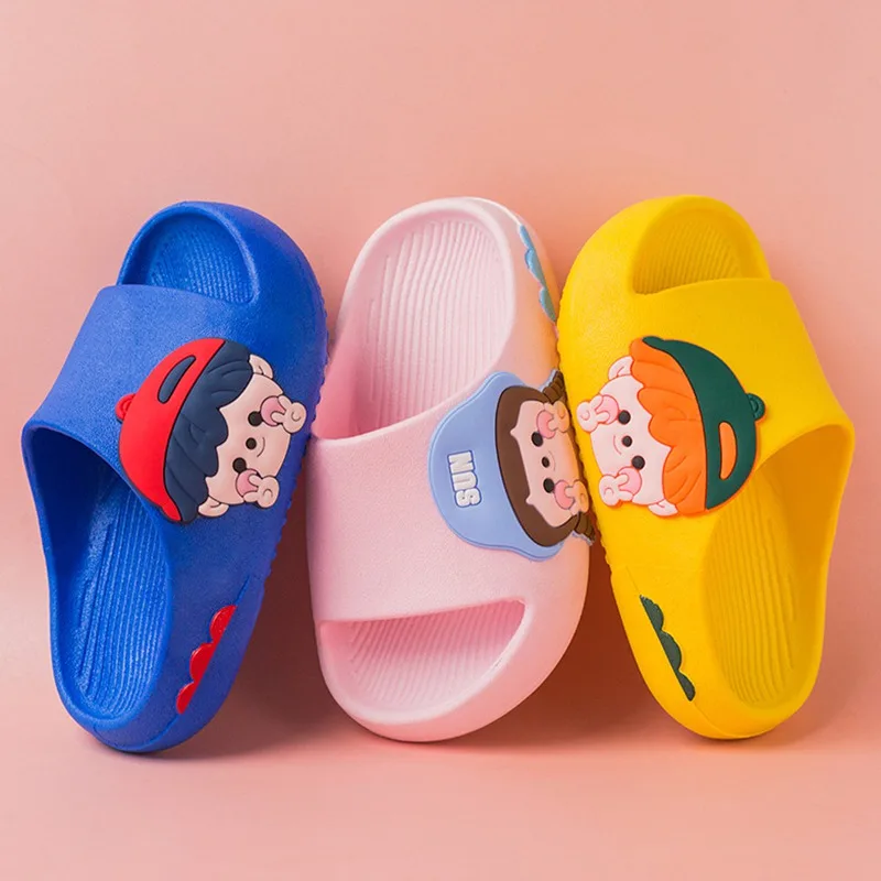 Sommer Kinder Hausschuhe Baby Jungen Mädchen Cartoon Hause Sandalen Kleinkind Indoor Strand Rutsch Beiläufige Schuhe Kinder Flip-Flops