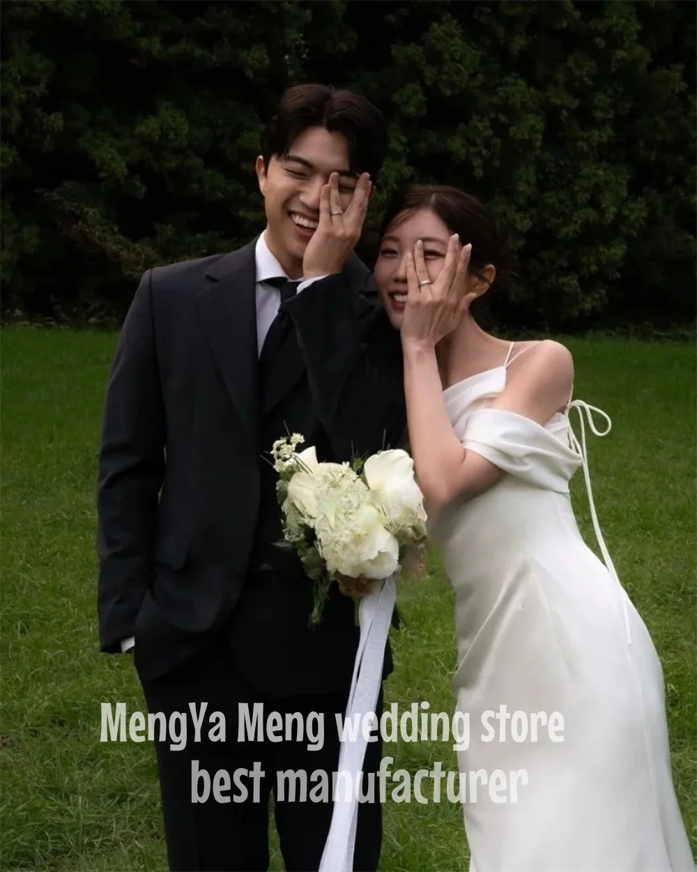 

ZHUISHU 2025 Simple Off Shoulder Wedding Dresses Korea Photoshoot Floor Length Sexy Bridal Gowns Customized Zipper Back