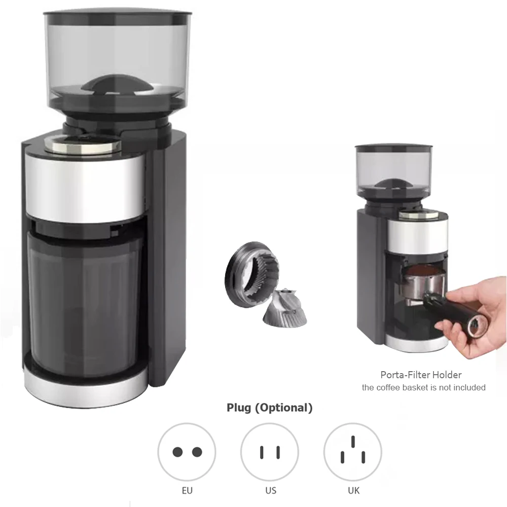 Electric Coffee Grinder Automatic Conical Burr Mill Coffee Bean Grinder for 2-12 Cups French Press Drip Coffee and Espresso