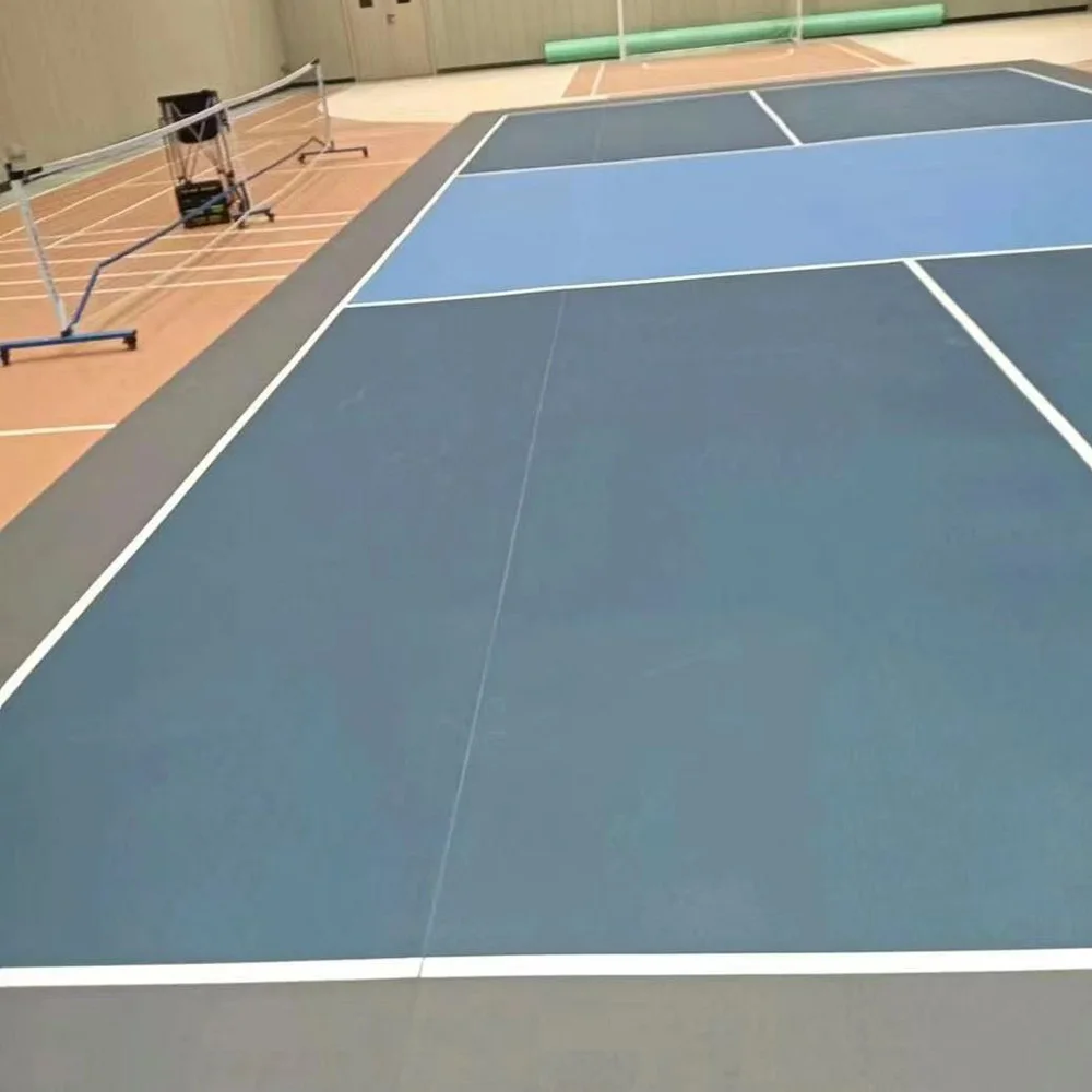 Beable kryty przenośny profesjonalny kort Pickleball na podwórku podłoga PVC podłoże boiska do koszykówki z Logo białych linii