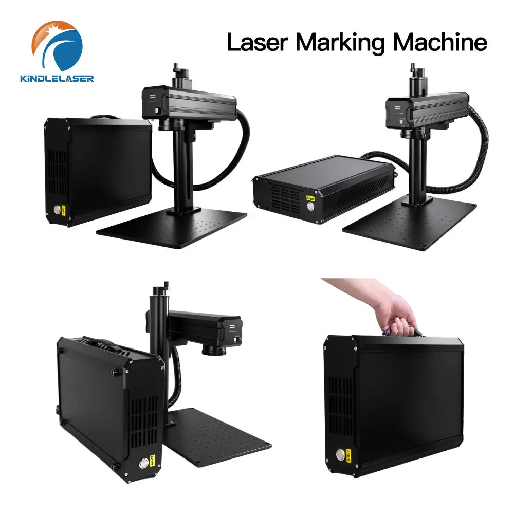

Black Fiber Laser Marking Machine 20W30W50W Handheld Air Cooling Support Gold Silver Copper