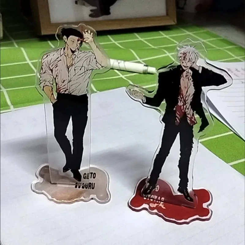 Jujutsu Kaisen Acrylic Stand Figure Satoru Gojo Geto Suguru Anime Peripheral Cute Delicate Dormitory Acrylic Desktop Ornament