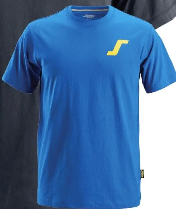 Футболка Snickers с логотипом рабочей одежды синего цвета, большие размеры