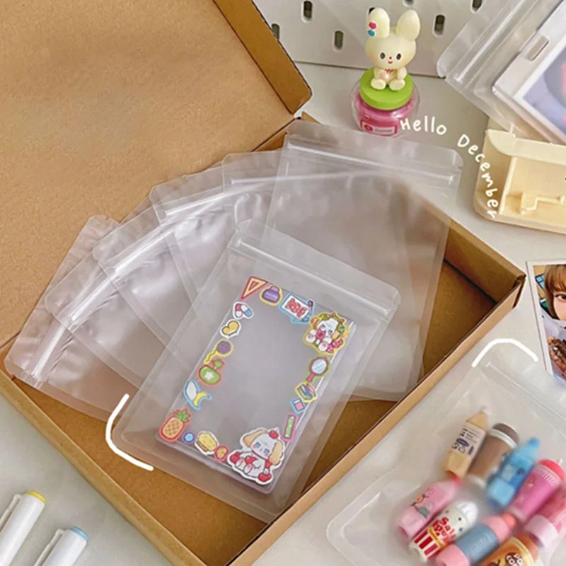 

10 Pcs/set Transparent Frosted Small Ziplock Plastic Bags Jewelry Gift Storage Bag Packaging Clear Mini Self Sealing Pouches